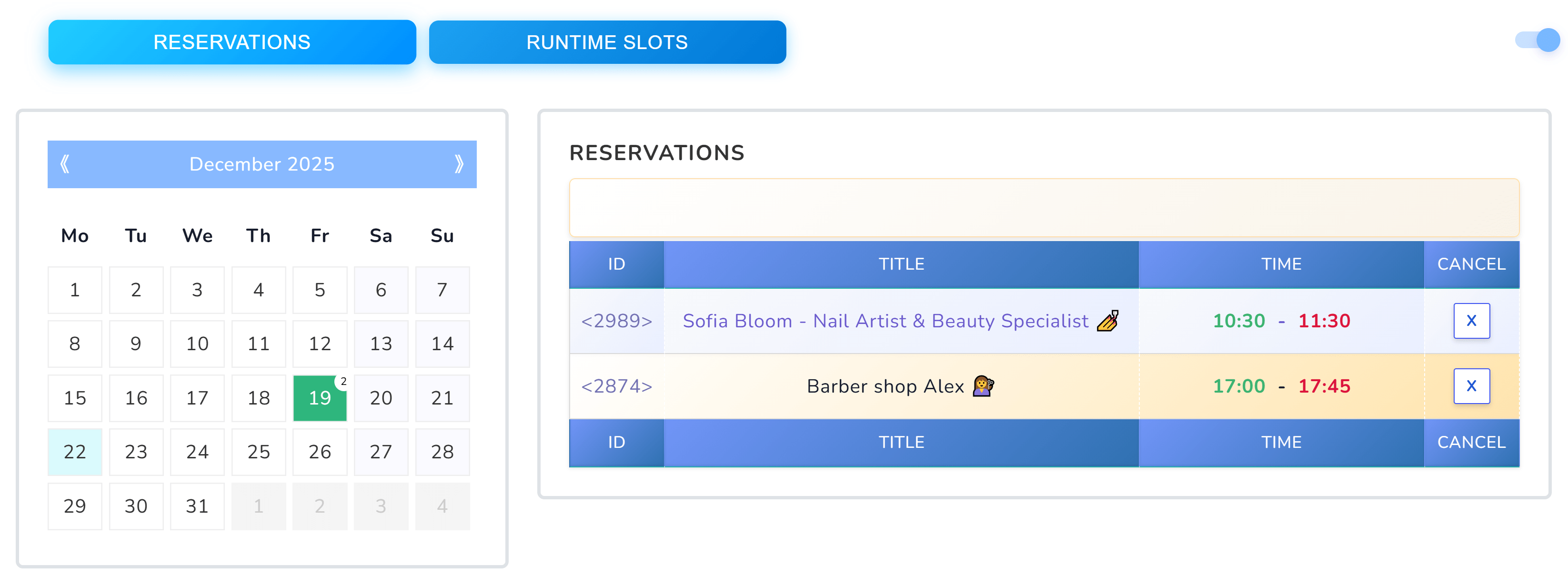 botoscope booking system