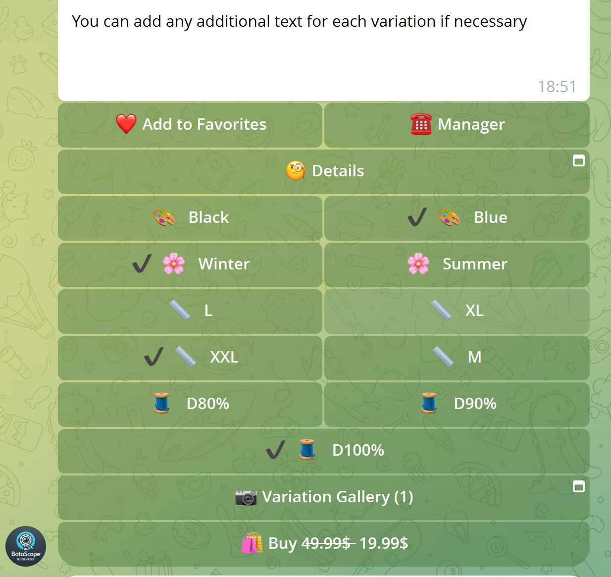 botoscope variations system