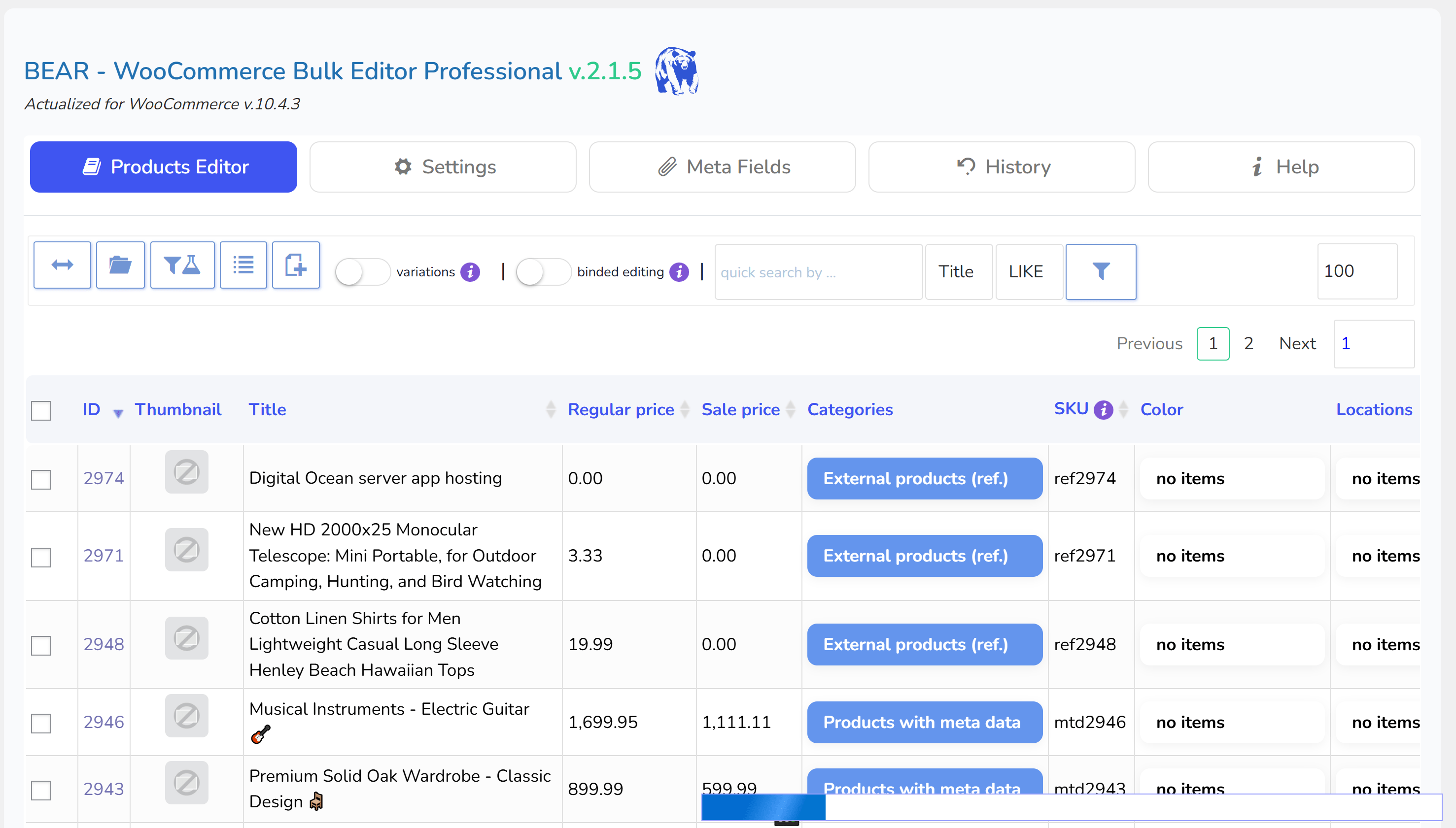 botoscope bulk edit system